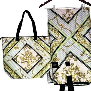 Victoria's secret Neutical Beach packable blanket + lunch bag
